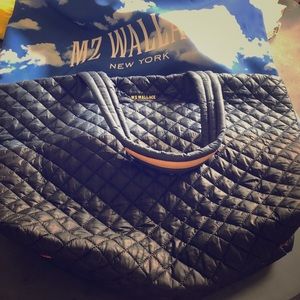 Large Metro MZWallace tote. Blue/black